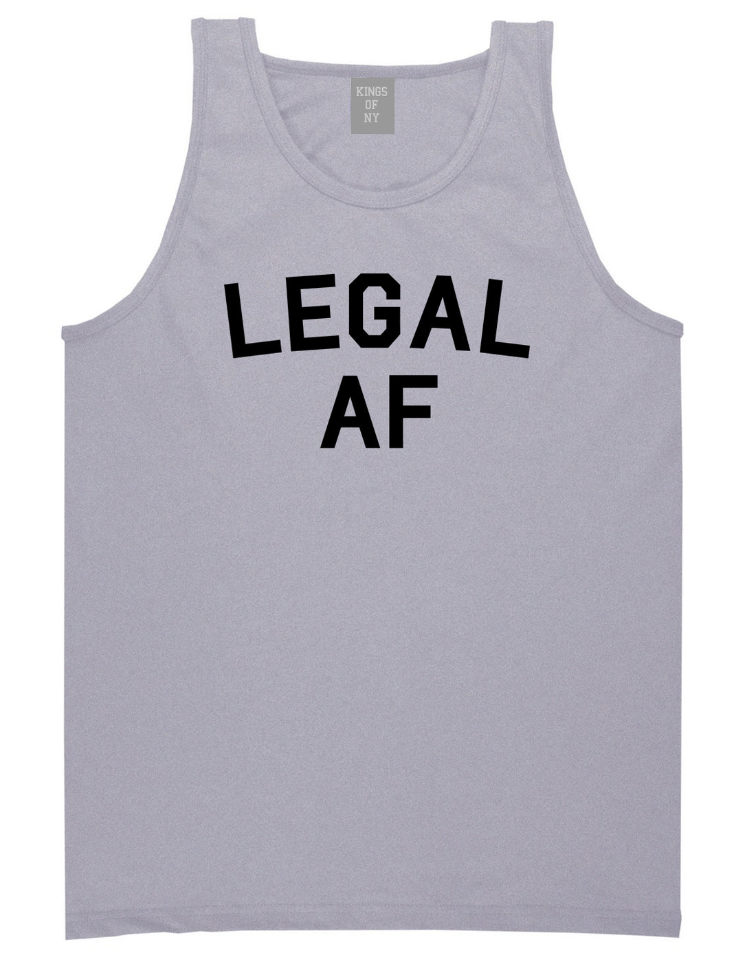 Legal AF 21st Birthday Mens Tank Top Shirt Grey by Kings Of NY