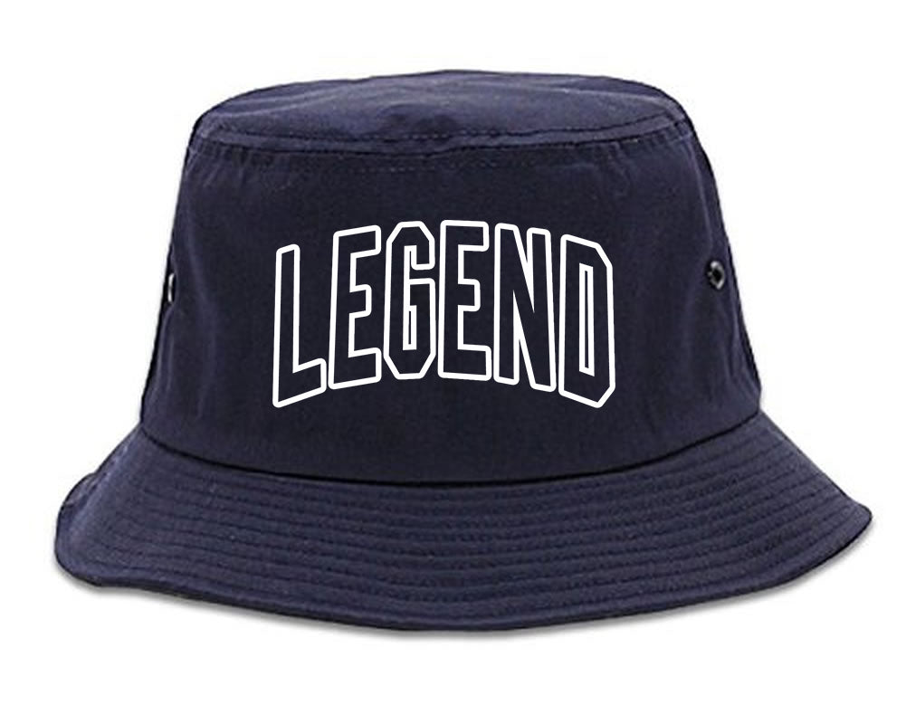 Legend Outline Mens Bucket Hat Navy Blue