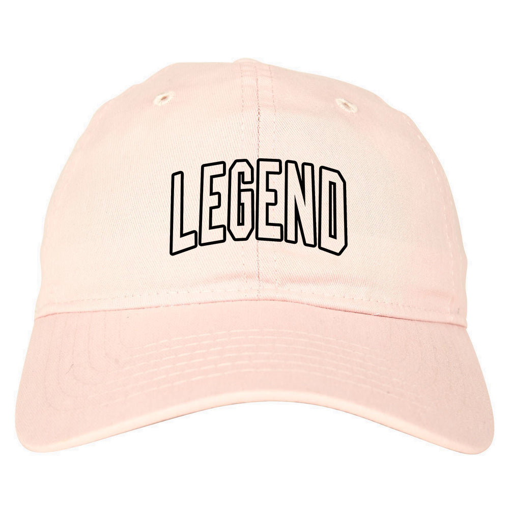 Legend Outline Mens Dad Hat Baseball Cap Pink