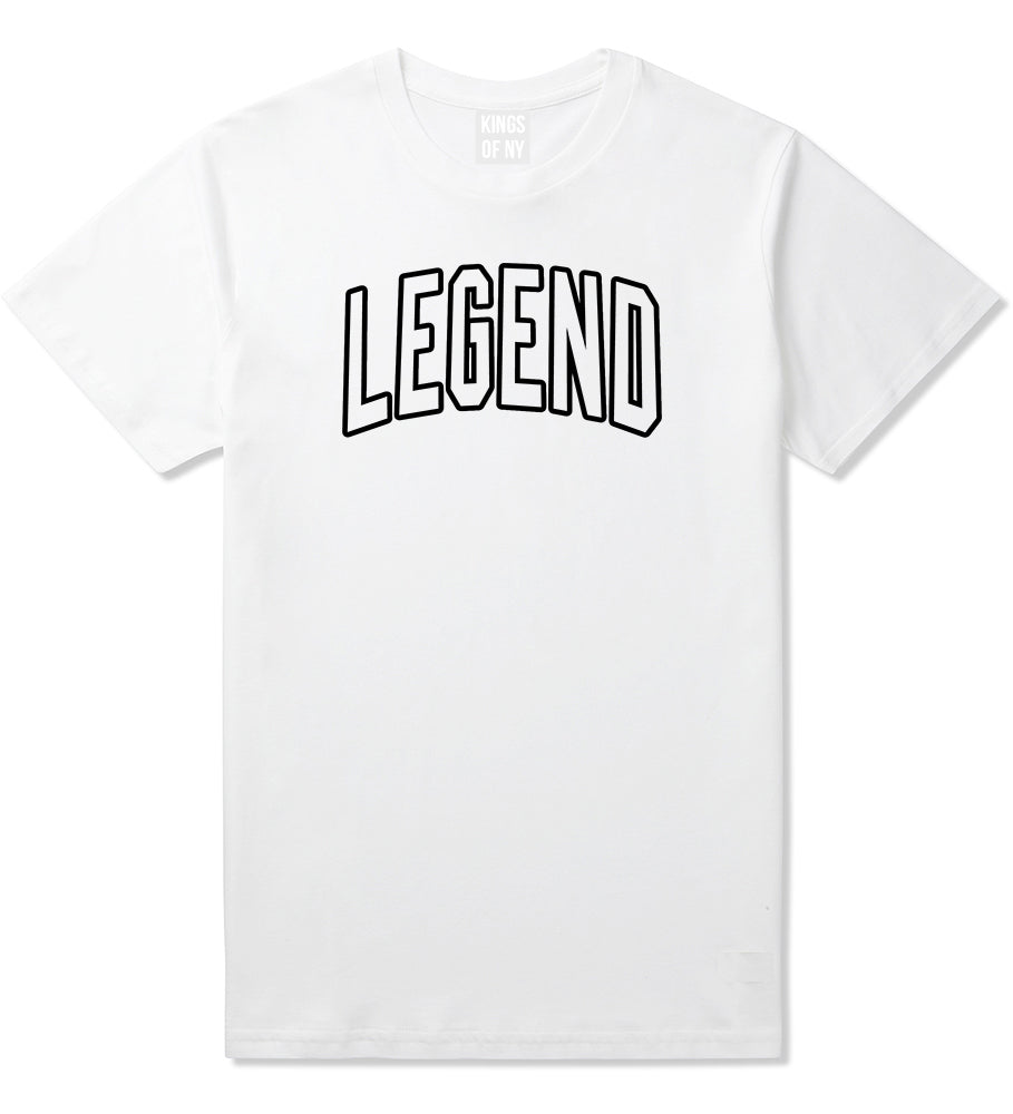 Legend Outline Mens T-Shirt White by Kings Of NY