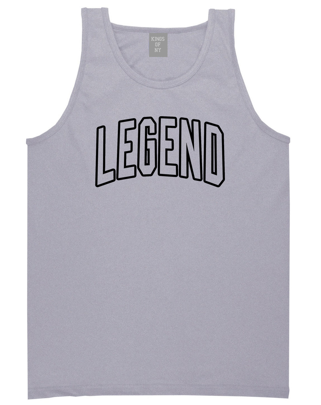 Legend Outline Mens Tank Top Shirt Grey by Kings Of NY