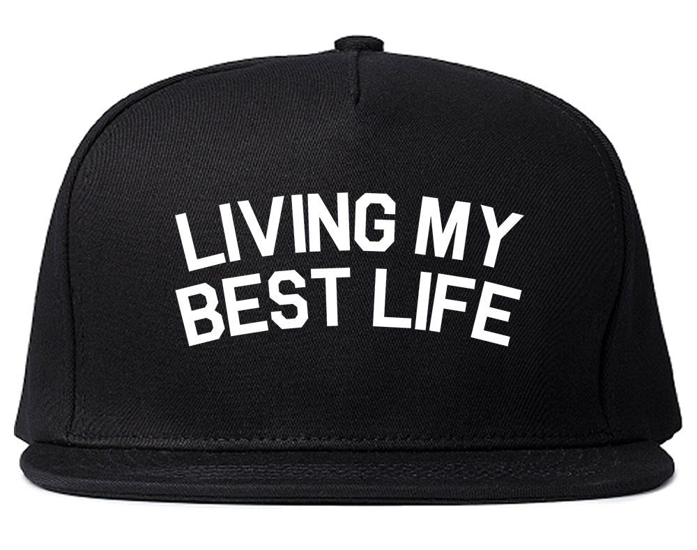 Living My Best Life Mens Snapback Hat Black