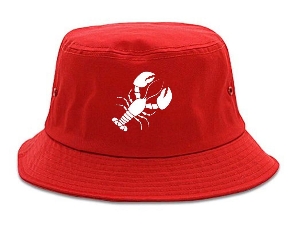 Lobster Mens Bucket Hat Red