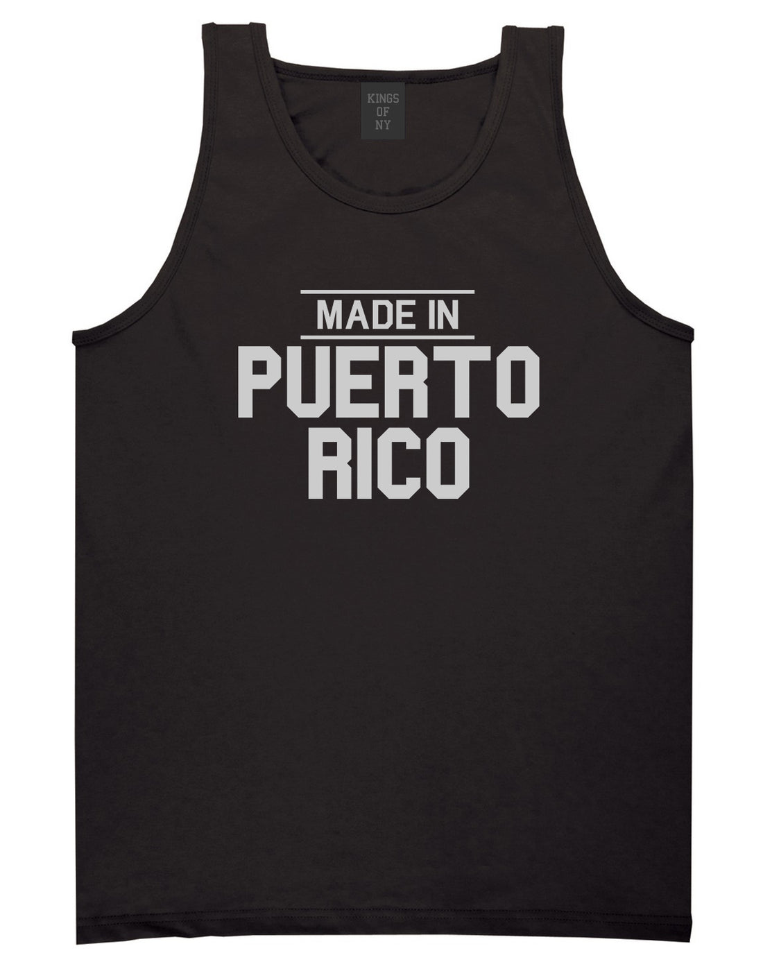 Made In Puerto Rico Mens Tank Top Shirt Black