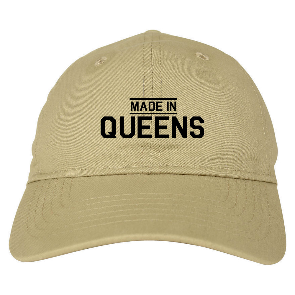 Made In Queens NY Mens Dad Hat Tan