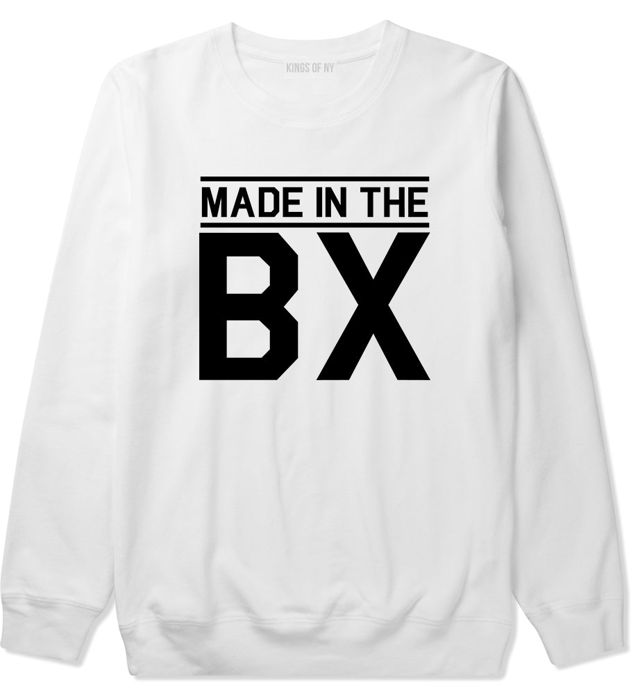 Made In The BX Bronx Mens Crewneck Sweatshirt White