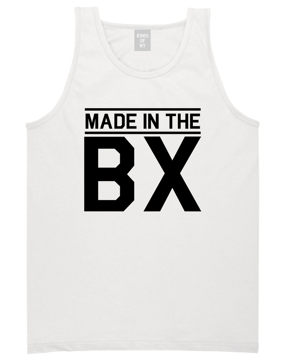 Made In The BX Bronx Mens Tank Top T-Shirt White