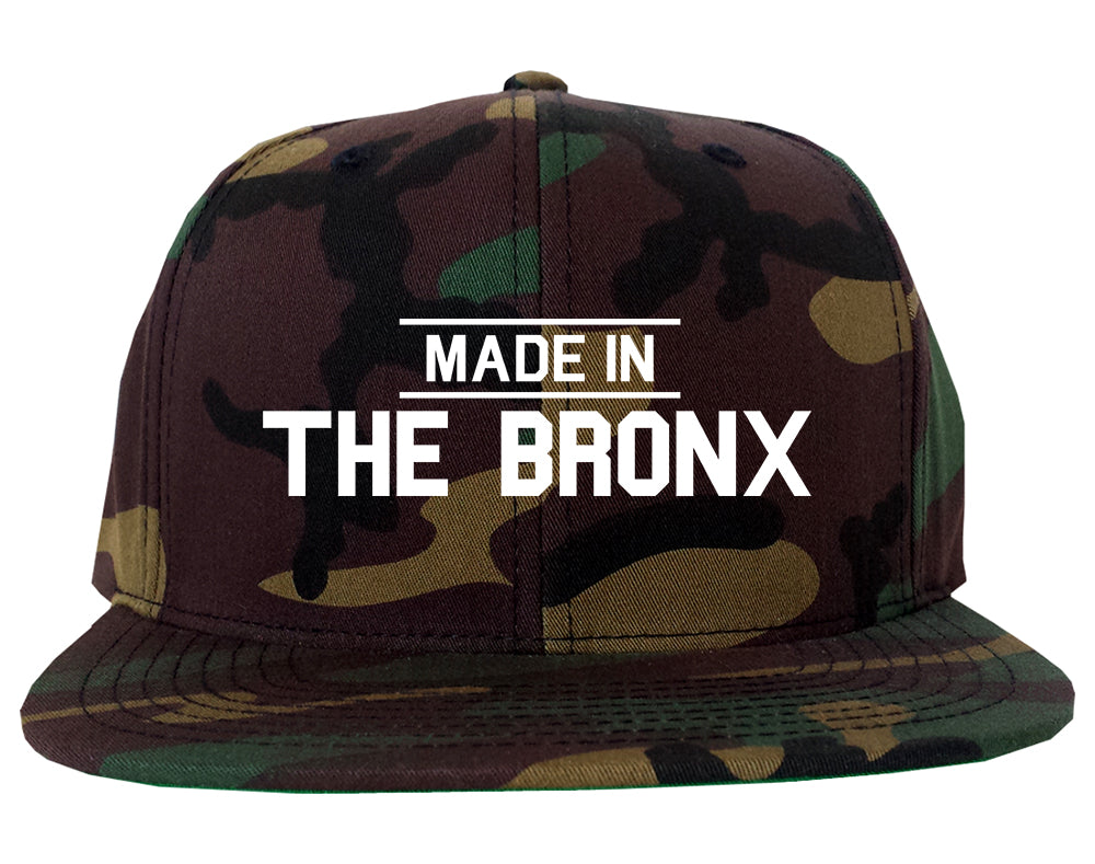 Made In The Bronx Mens Snapback Hat Camo