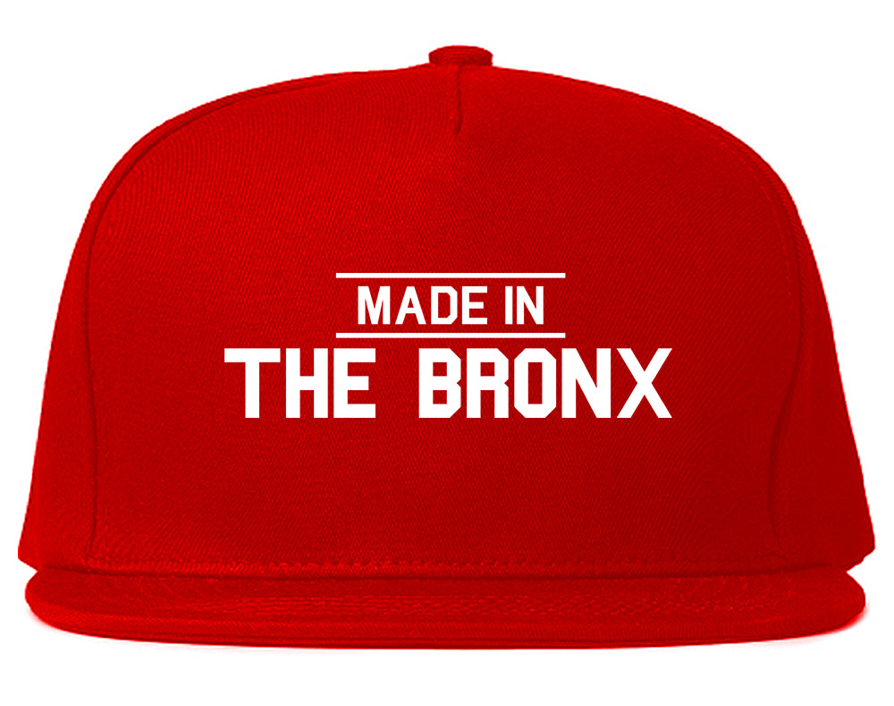 Made In The Bronx Mens Snapback Hat Red