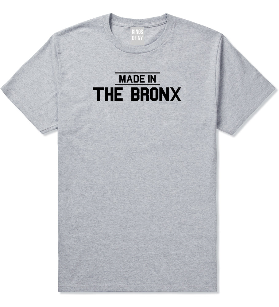 Made In The Bronx Mens T-Shirt Grey by Kings Of NY