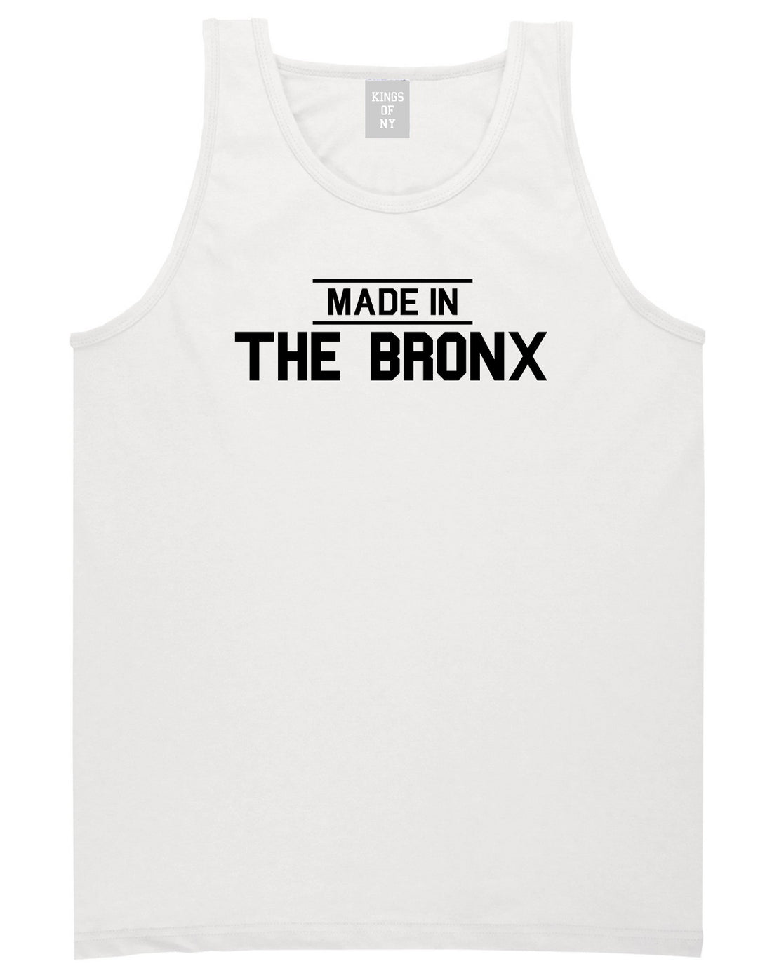 Made In The Bronx Mens Tank Top Shirt White by Kings Of NY