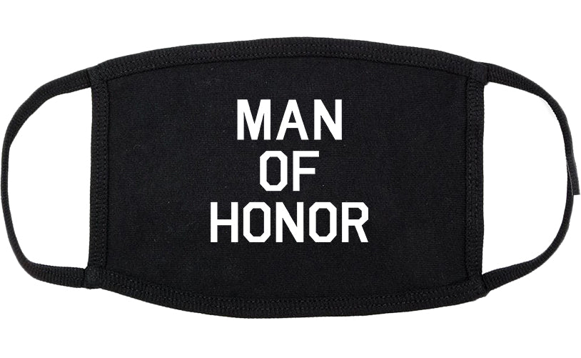 Man Of Honor Funny Bachelor Party Wedding Cotton Face Mask Black