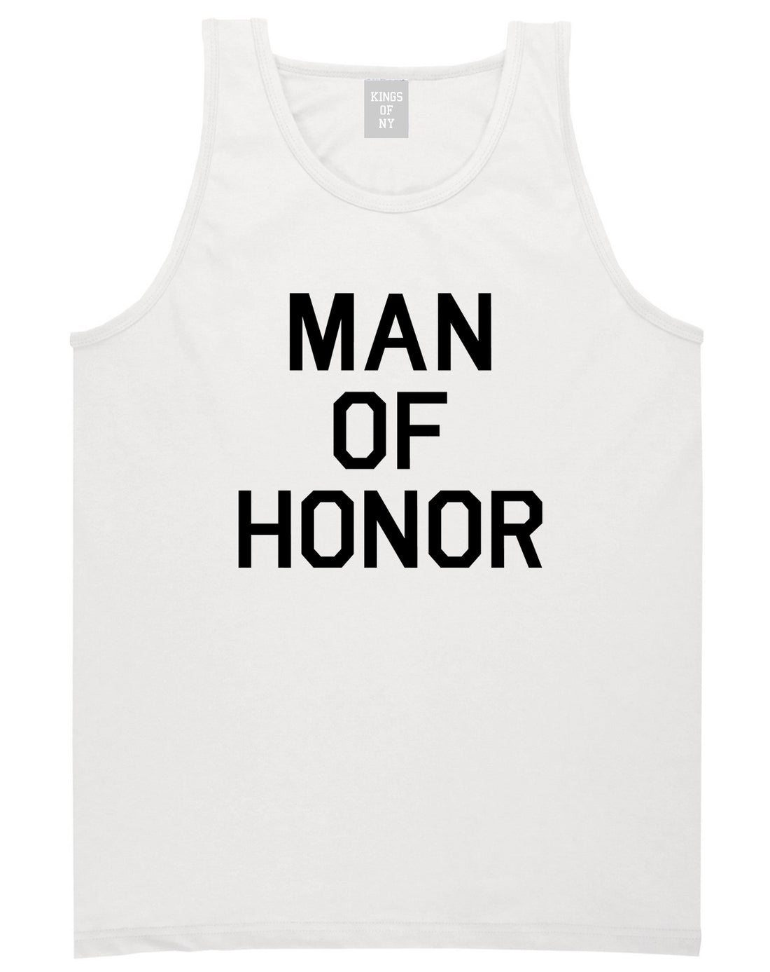 Man Of Honor Funny Bachelor Party Wedding Mens Tank Top Shirt White