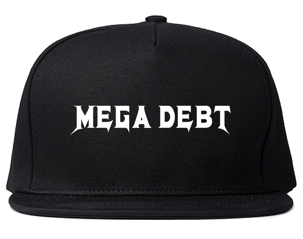 Mega Debt Funny Financial Mens Snapback Hat Black