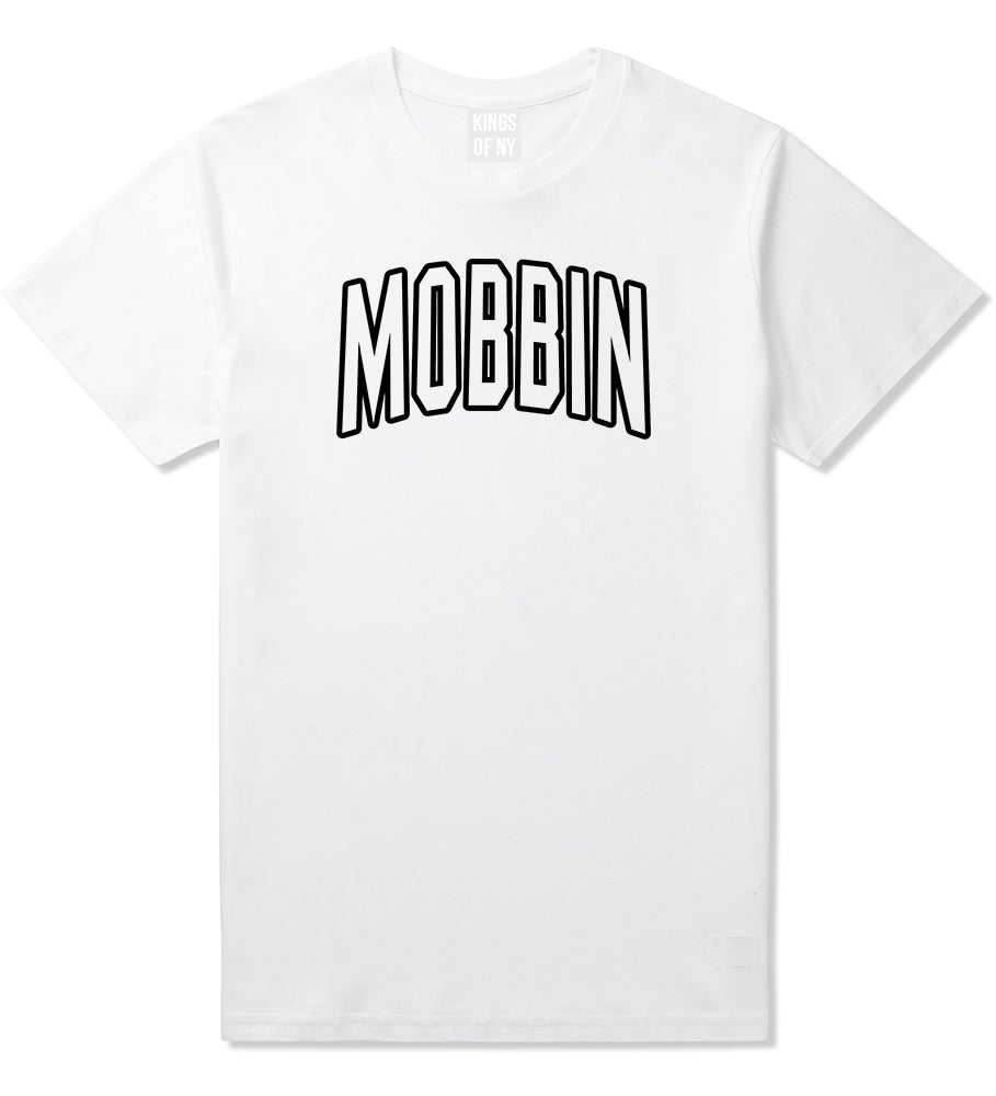 Mobbin Outline Squad Mens T-Shirt White by Kings Of NY