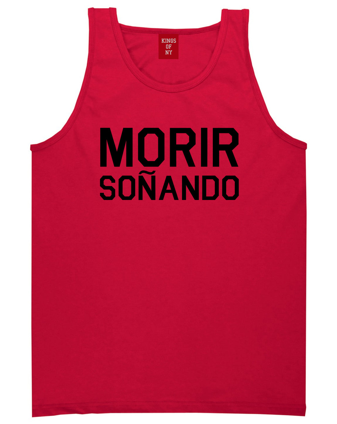 Morir Sonando Dominican Drink Tank Top Shirt in Red