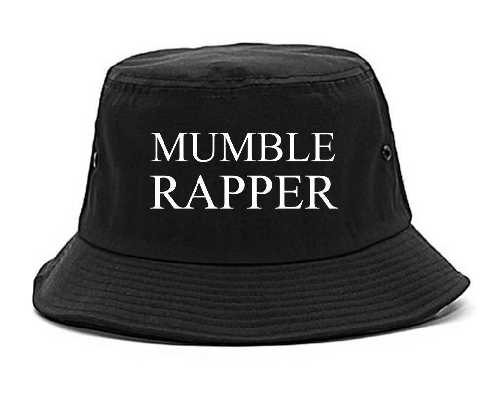 Mumble Rapper Bucket Hat in Black