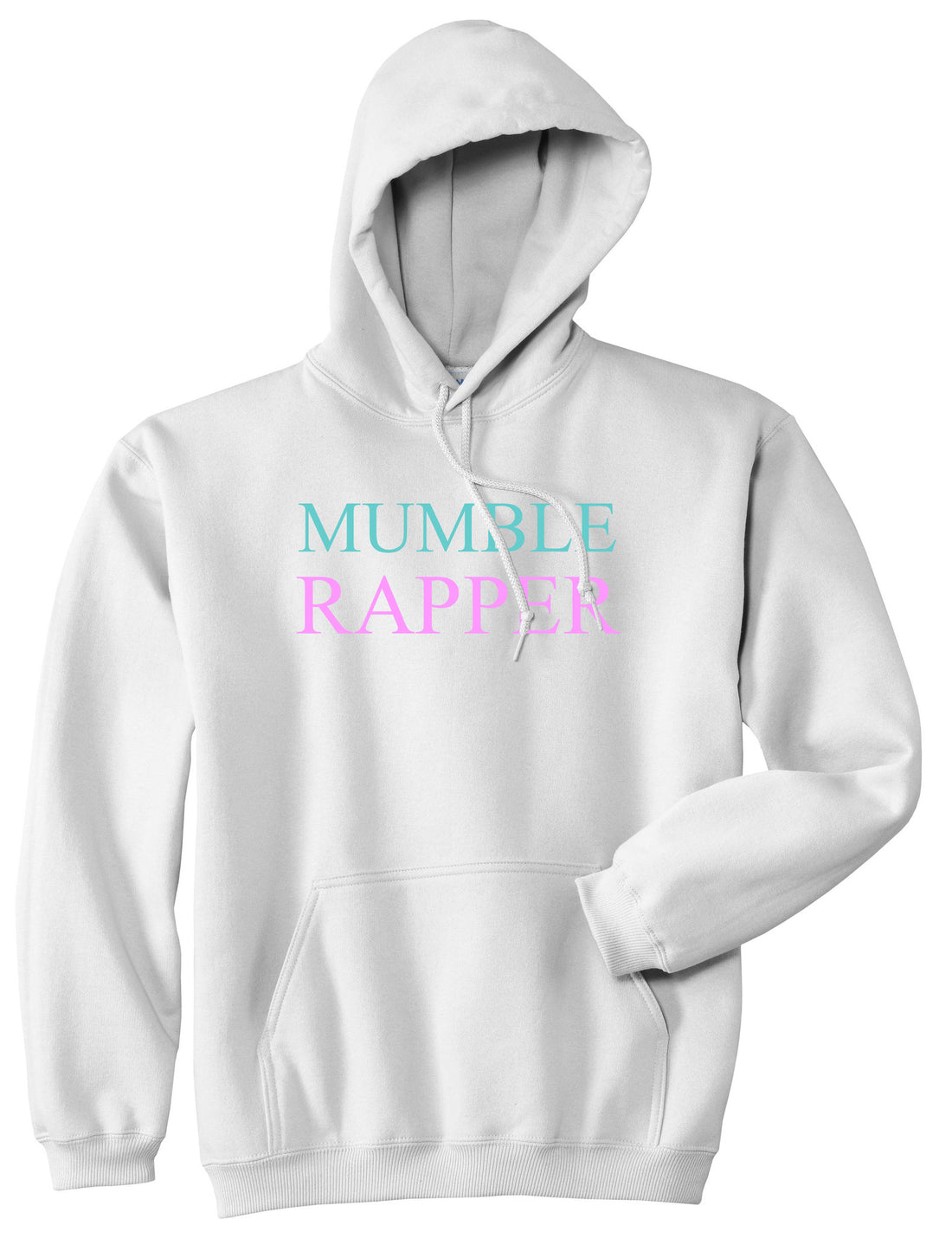 Mumble Rapper Pullover Hoodie in White