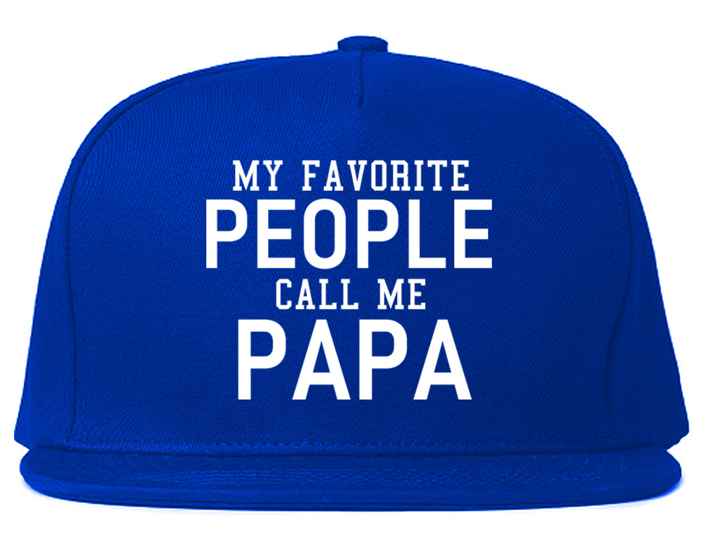 My Favorite People Call Me Papa Father Dad Mens Snapback Hat Royal Blue