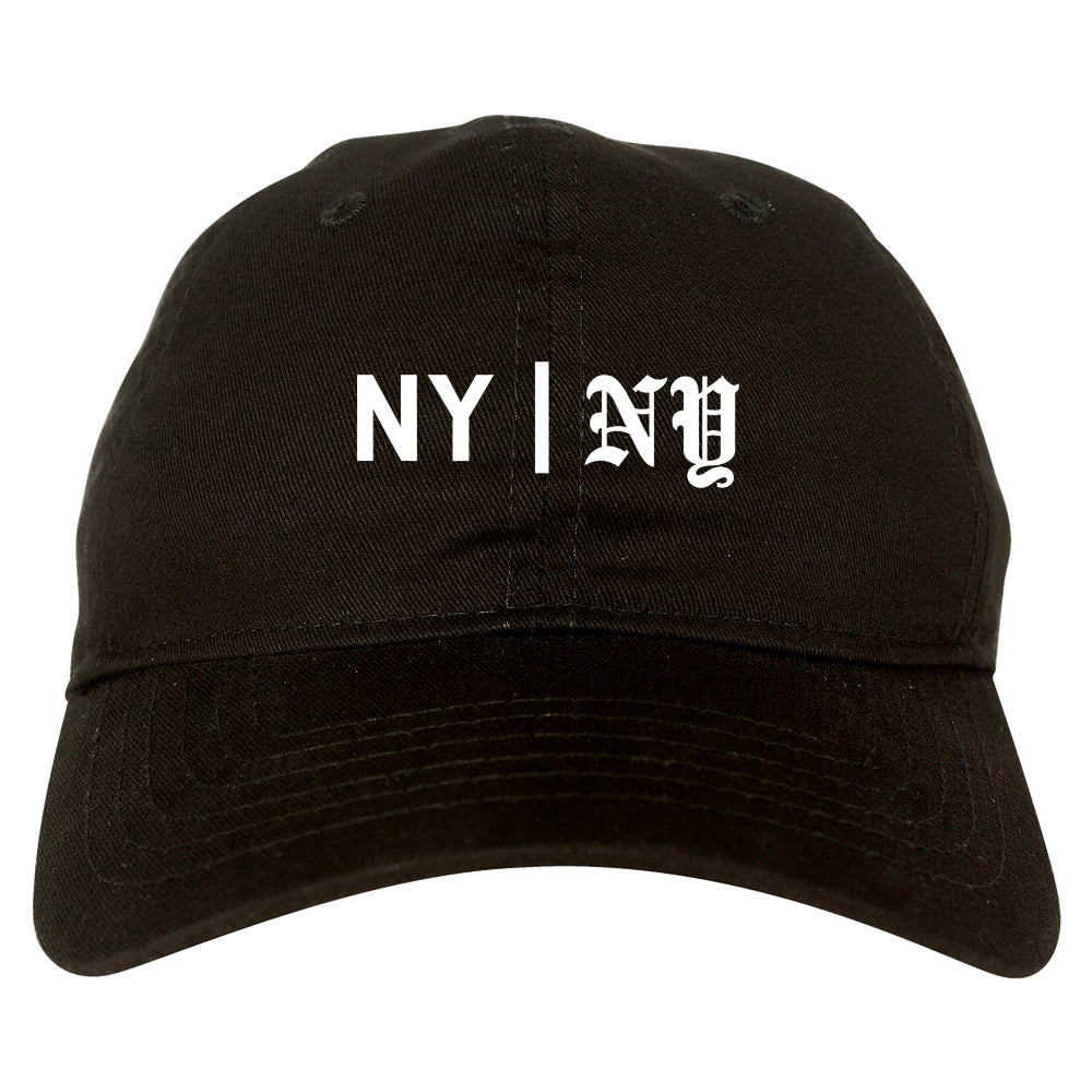 NY vs NY Mens Dad Hat Baseball Cap Black