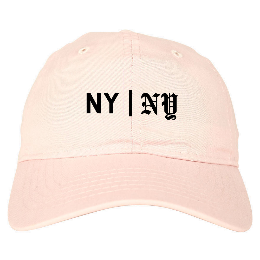 NY vs NY Mens Dad Hat Baseball Cap Pink