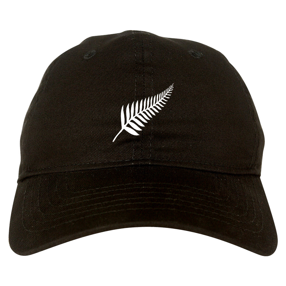 New Zealand Pride Silver Fern Rugby Chest Mens Dad Hat Black