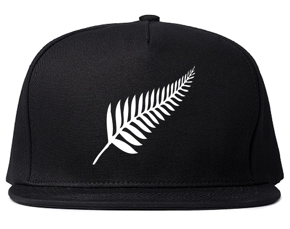 New Zealand Pride Silver Fern Rugby Chest Mens Snapback Hat Black