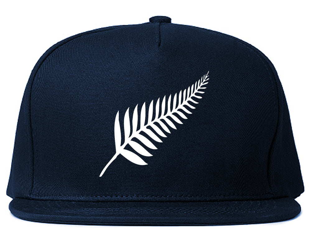 New Zealand Pride Silver Fern Rugby Chest Mens Snapback Hat Navy Blue