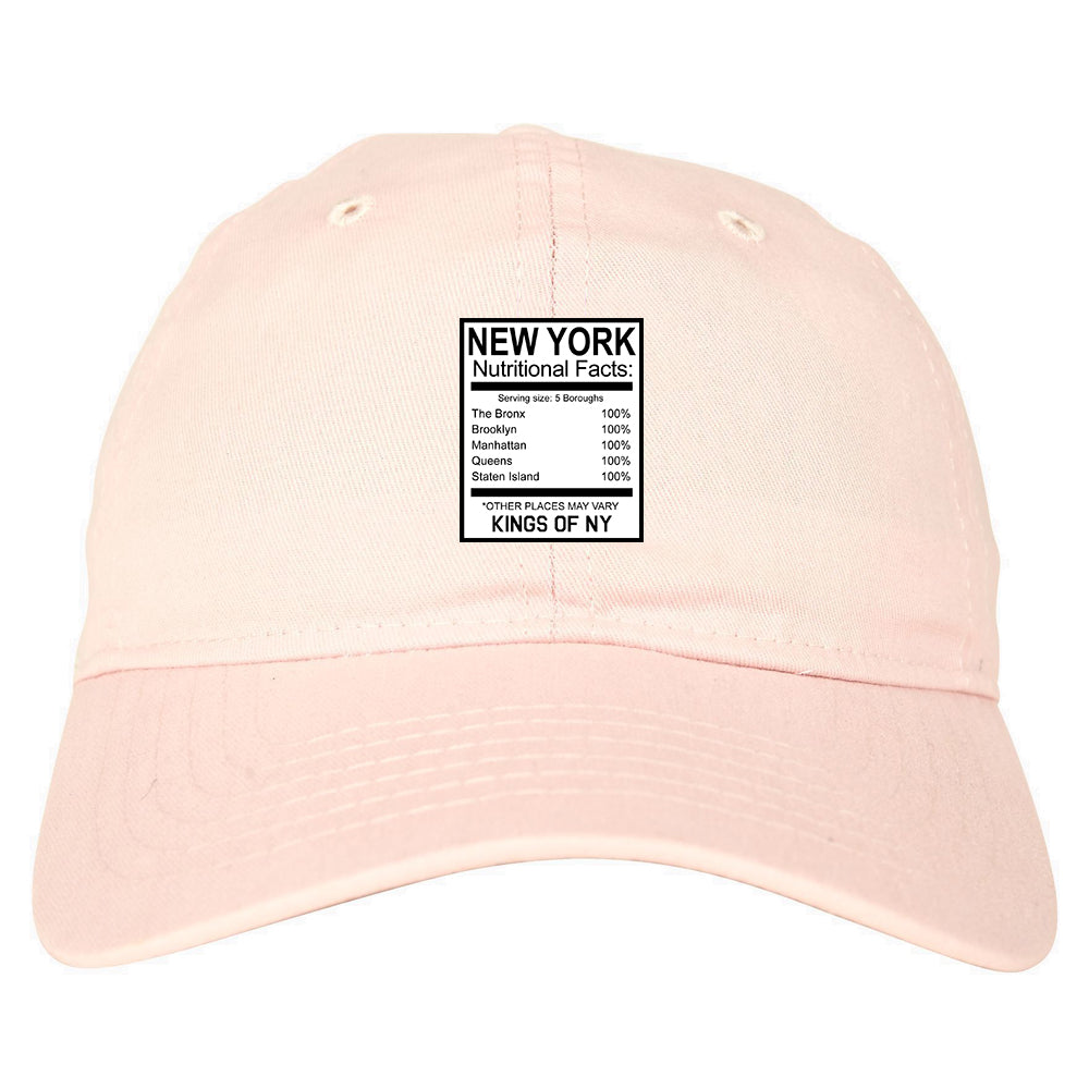 New York Nutritional Facts Pink Dad Hat