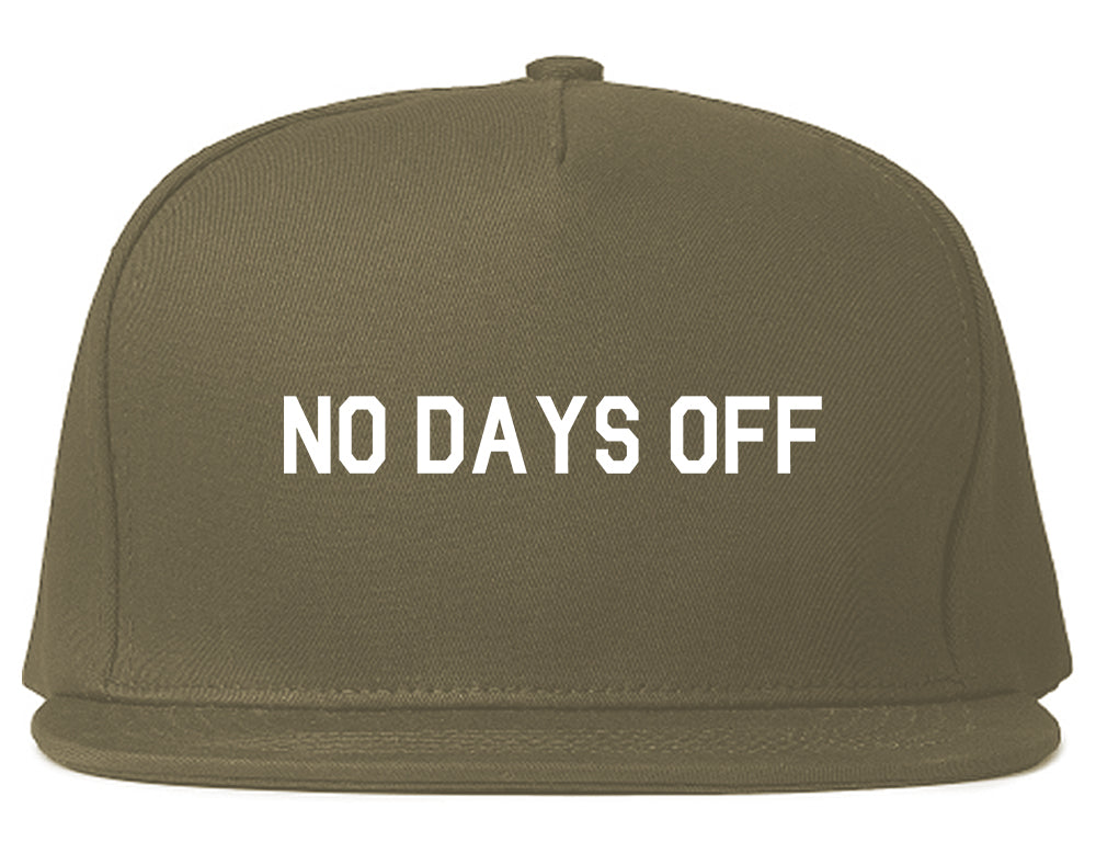 No_Days_Off Mens Grey Snapback Hat by Kings Of NY