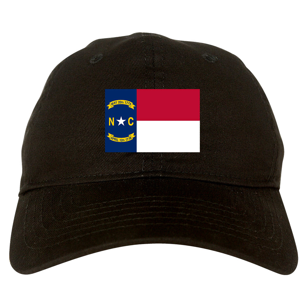 North Carolina State Flag NC Chest Mens Dad Hat Black