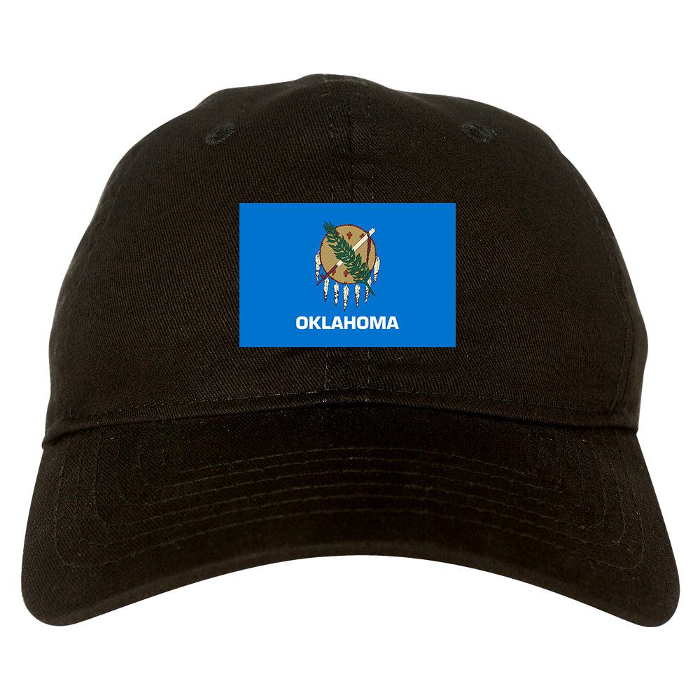 Oklahoma State Flag OK Chest Mens Dad Hat Black