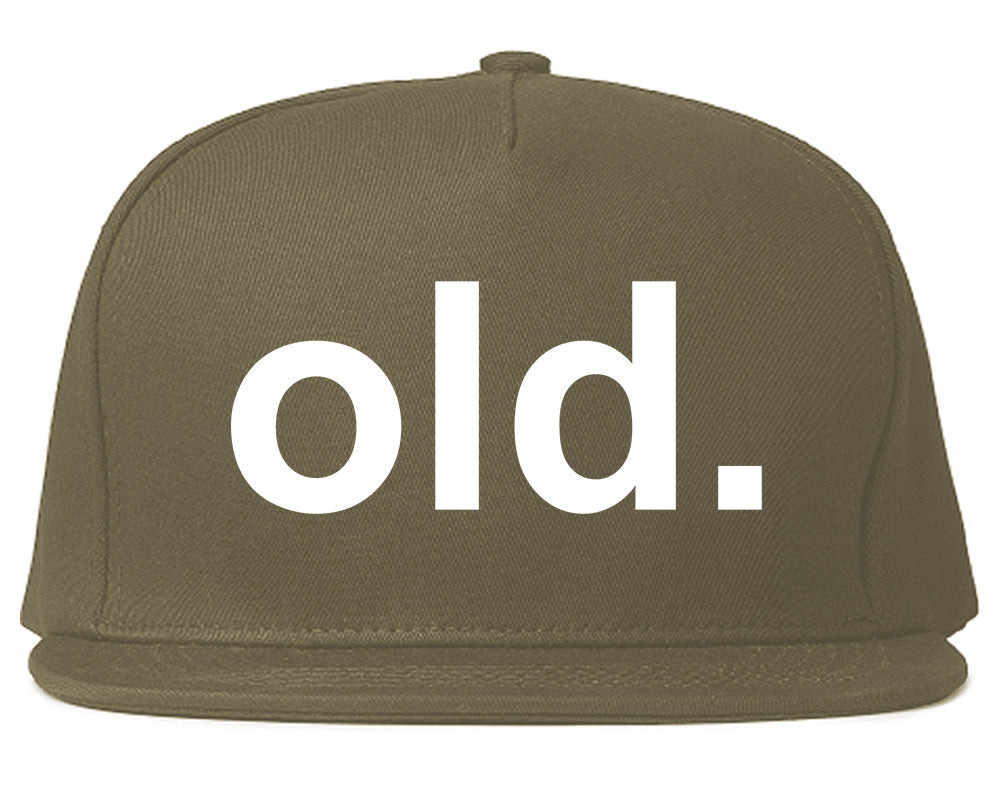 Old Funny Grandpa Grandfather Mens Snapback Hat Grey