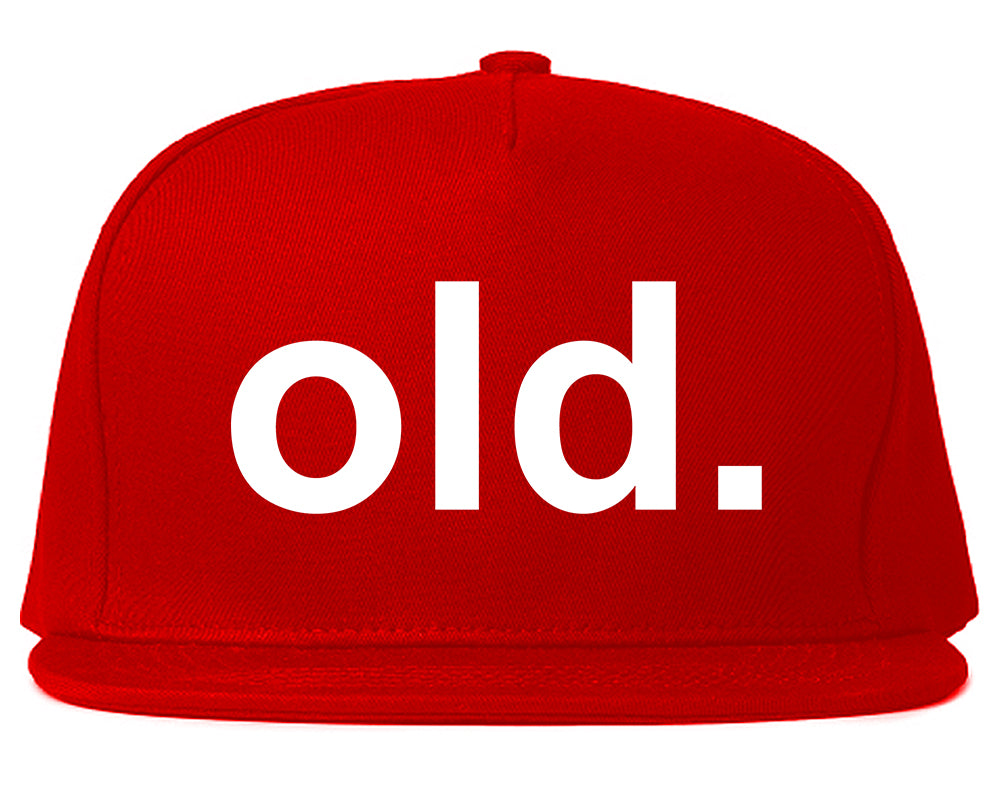 Old Funny Grandpa Grandfather Mens Snapback Hat Red
