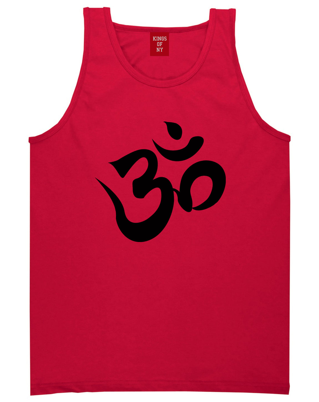 Om Ohm Symbol Red Tank Top Shirt by Kings Of NY