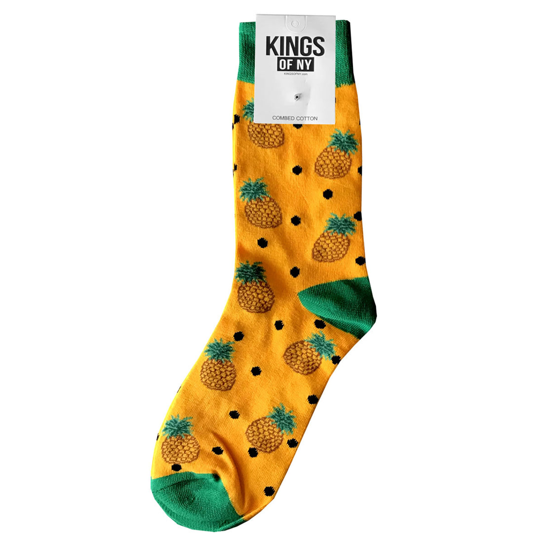 Pineapple Polka Dot Fruit Mens Cotton Socks