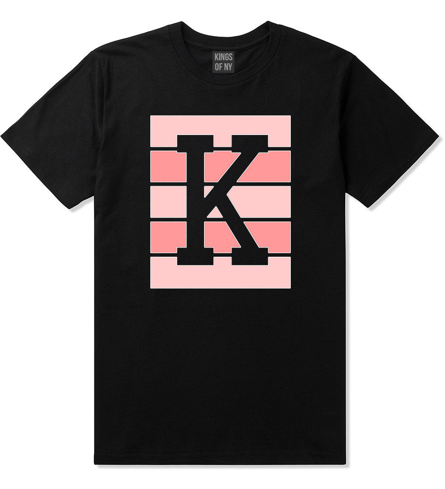 Pink K Blocks T-Shirt in Black