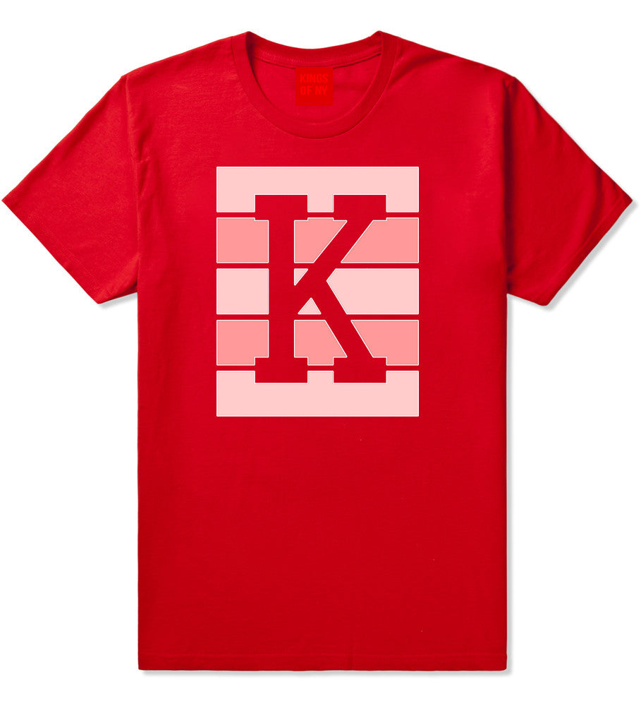 Pink K Blocks T-Shirt in Red