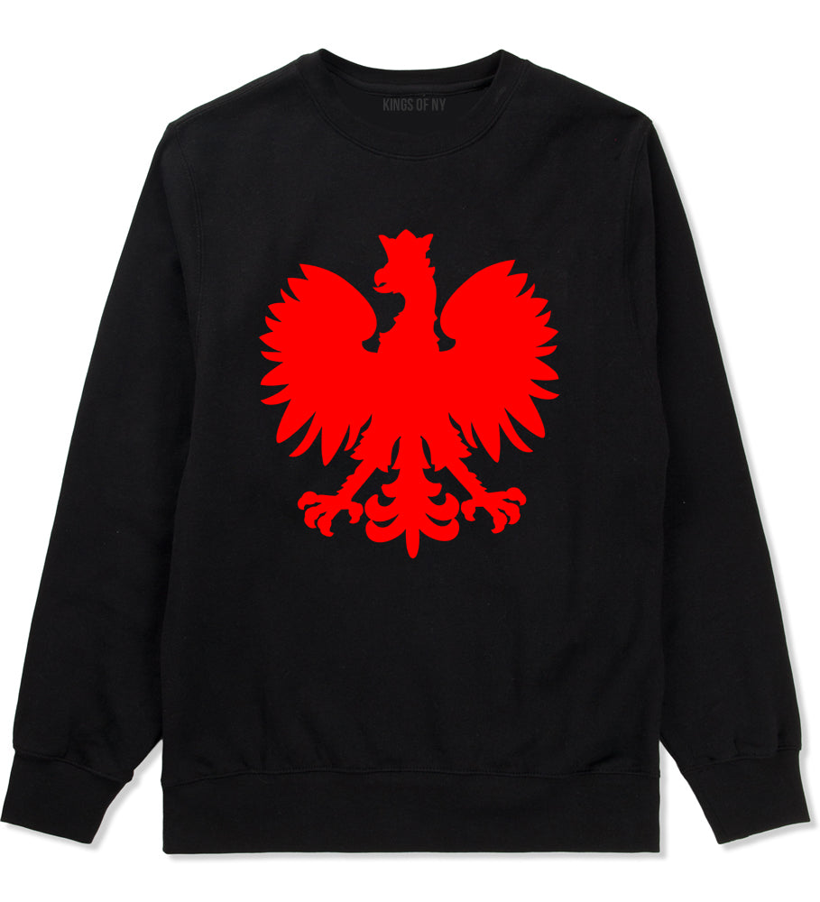 Poland Eagle Polish Pride Polska Big Mens Crewneck Sweatshirt Black