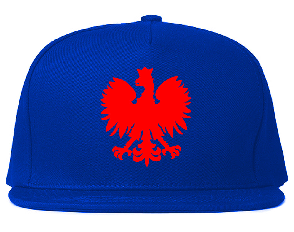 Poland Eagle Polish Pride Polska Big Mens Snapback Hat Royal Blue