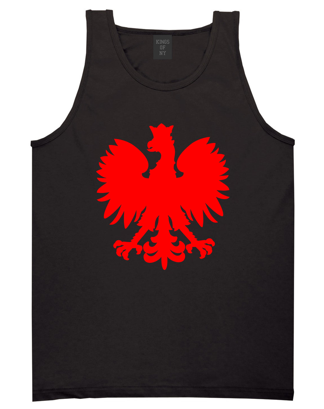 Poland Eagle Polish Pride Polska Big Mens Tank Top T-Shirt Black