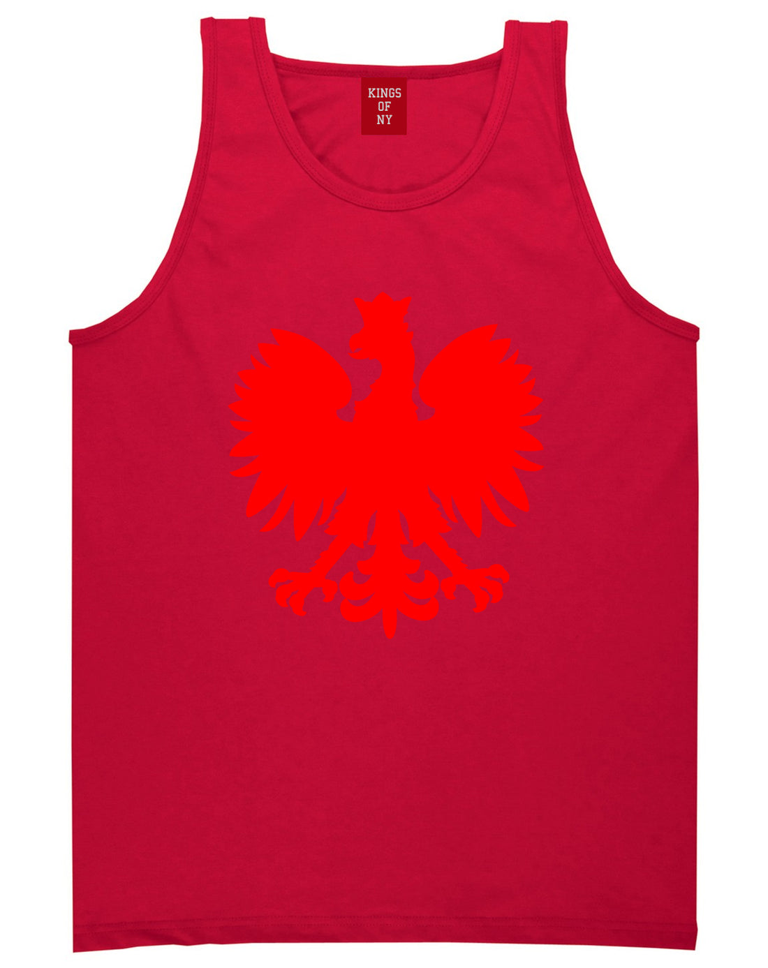 Poland Eagle Polish Pride Polska Big Mens Tank Top T-Shirt Red
