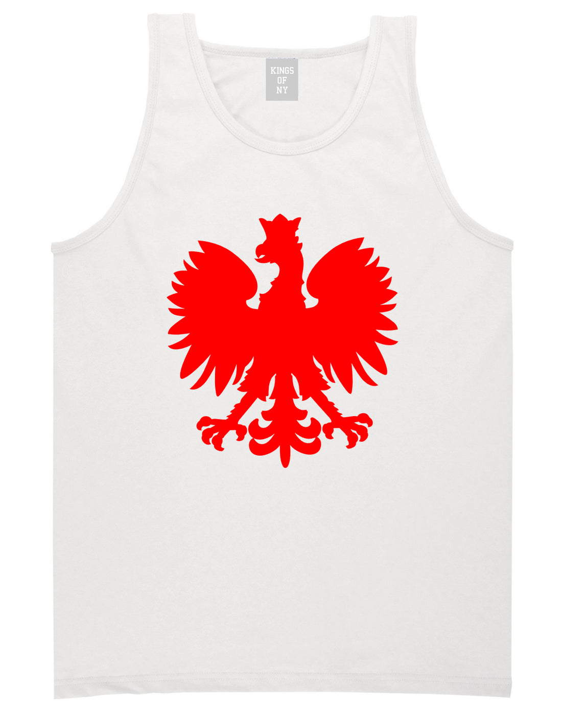 Poland Eagle Polish Pride Polska Big Mens Tank Top T-Shirt White