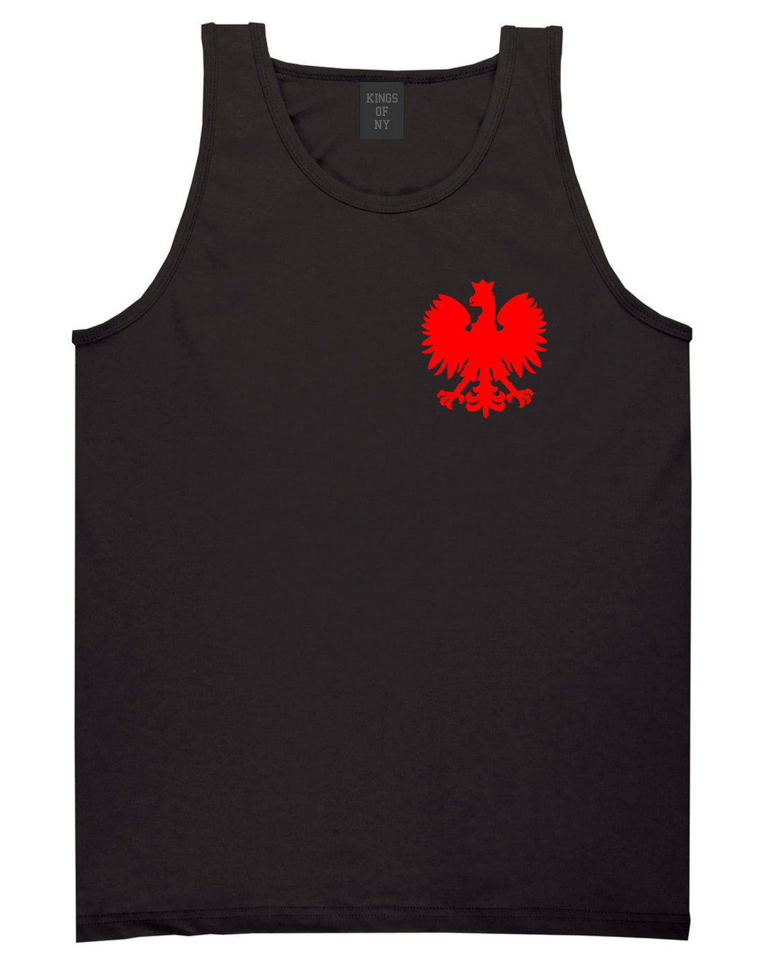 Poland Eagle Polish Pride Polska Chest Mens Tank Top T-Shirt Black