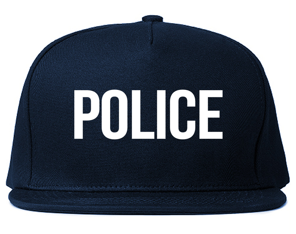 Police Uniform Cop Costume Mens Snapback Hat Navy Blue