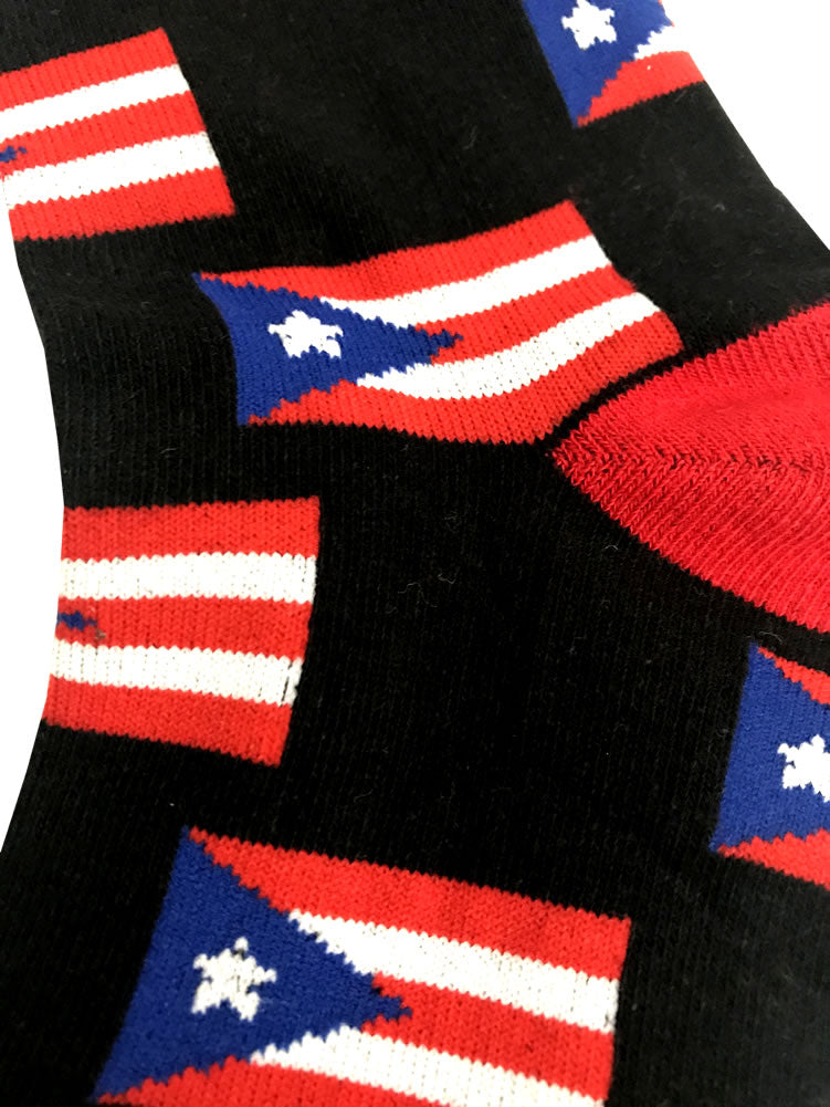 Puerto Rico Flag Socks Detail Knit