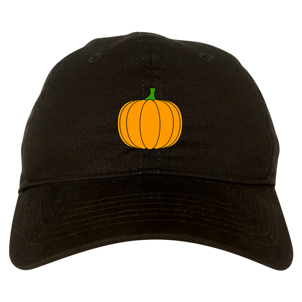 Pumpkin Fall Chest Mens Dad Hat Black