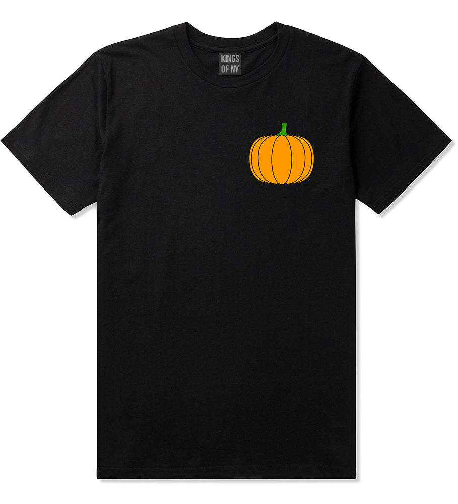 Pumpkin Fall Chest Mens T-Shirt Black