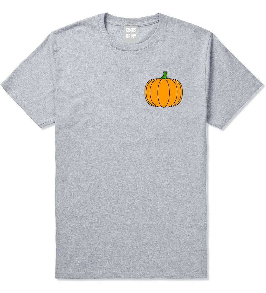 Pumpkin Fall Chest Mens T-Shirt Grey