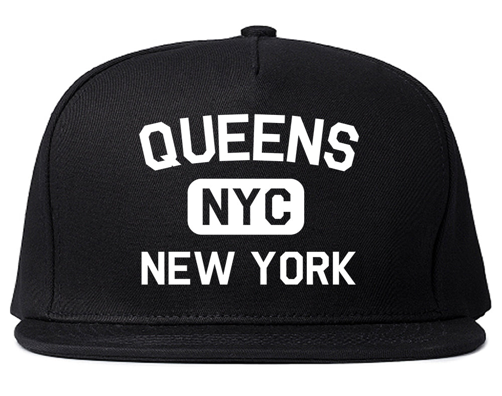 Queens Gym NYC New York Mens Snapback Hat Black
